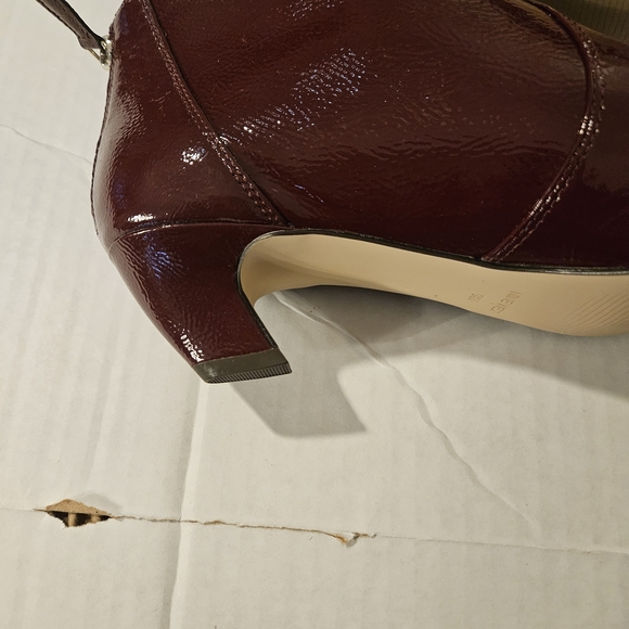 Nine West Glossy Burgundy Ankle Boots - Picture 5 of 9